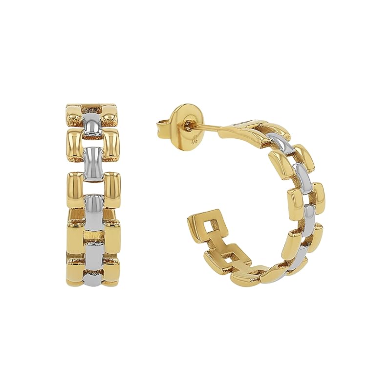JOOP! Creolen aus Edelstahl für Damen, Ohrschmuck, Gold, Silber, Kommt in Schmuck Geschenk Box, Geschenkidee CHUNKY GOLD