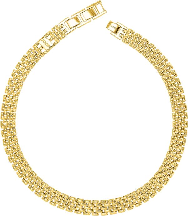 JOOP! Halskette aus Edelstahl für Damen, Halsschmuck, teilw. mit IP-Vergoldung, Kommt in Schmuck Geschenk Box NETZ