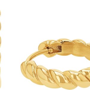 JOOP! Creolen aus Edelstahl für Damen, Ohrschmuck, Gold, Silber, Kommt in Schmuck Geschenk Box, Geschenkidee RUBIN
