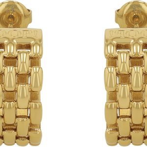 JOOP! Creolen aus Edelstahl für Damen, Ohrschmuck, Gold, Silber, Kommt in Schmuck Geschenk Box, Geschenkidee MESH