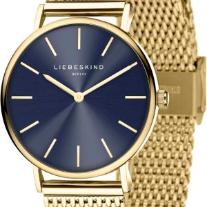 Liebeskind Berlin Damen Armbanduhr Gold, Blau