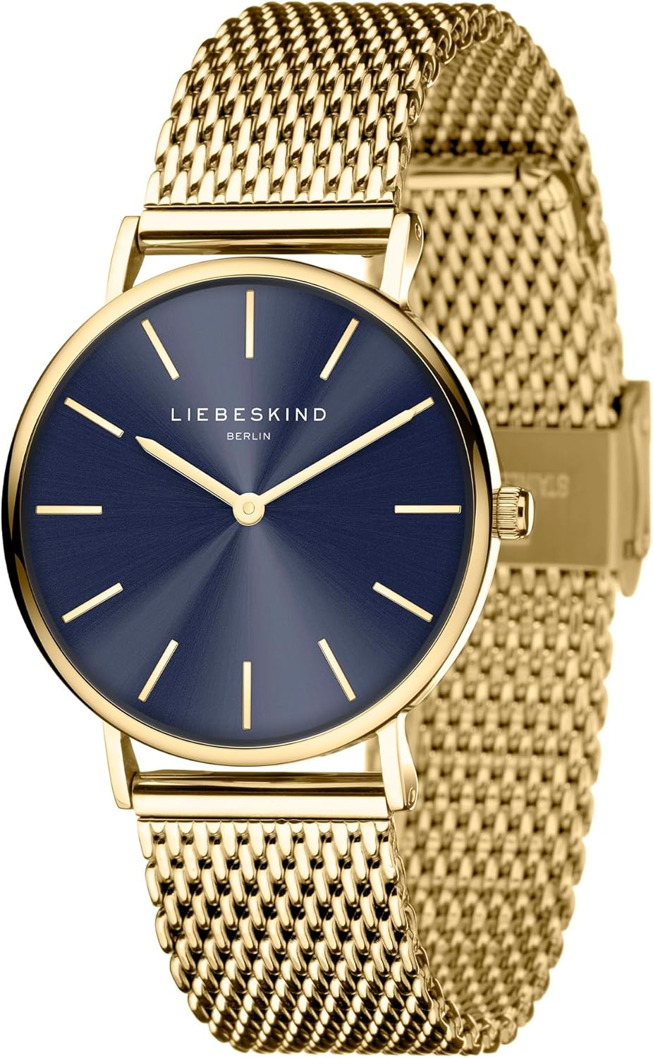 Liebeskind Berlin Damen Armbanduhr Gold, Blau