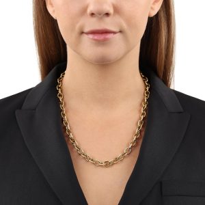 JOOP! Halskette aus Edelstahl für Damen, Halsschmuck, teilw. mit IP-Vergoldung, Kommt in Schmuck Geschenk Box COLLIER