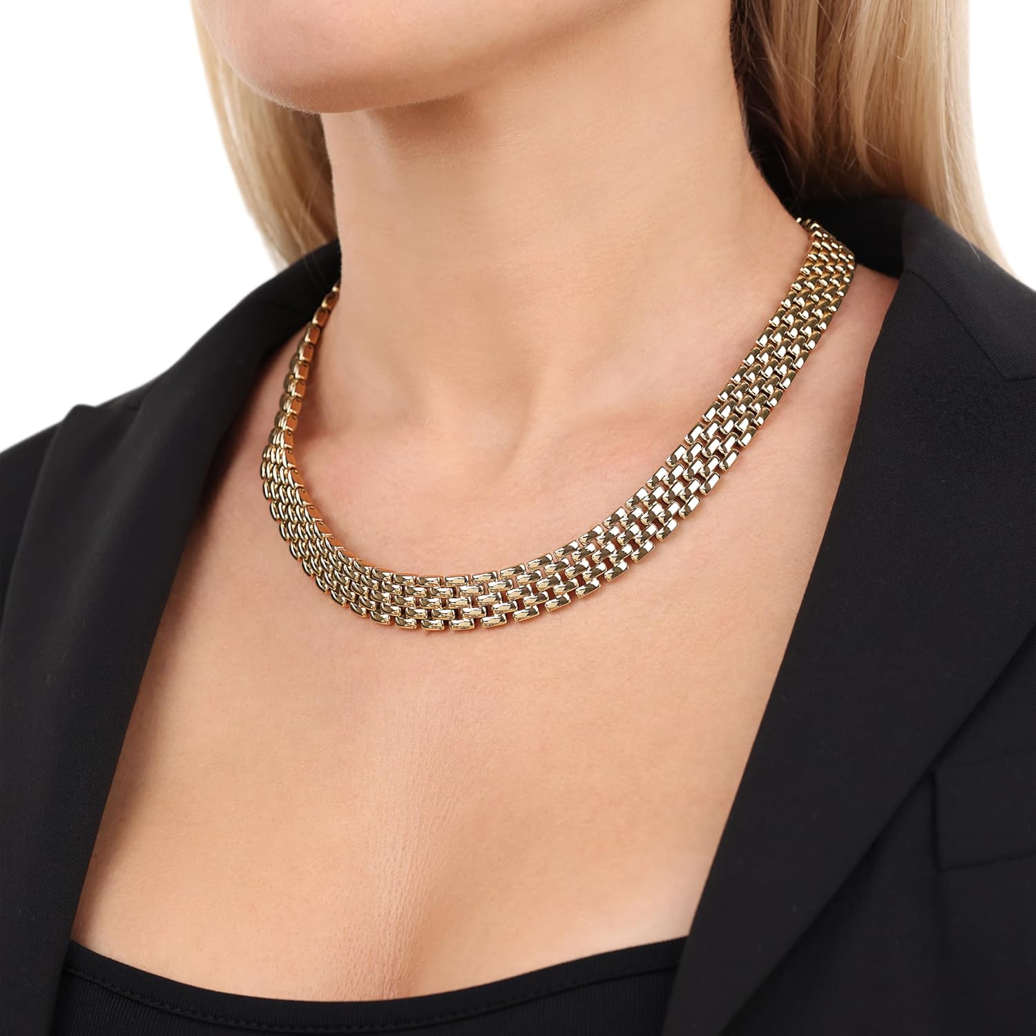 JOOP! Halskette aus Edelstahl für Damen, Halsschmuck, teilw. mit IP-Vergoldung, Kommt in Schmuck Geschenk Box NETZ