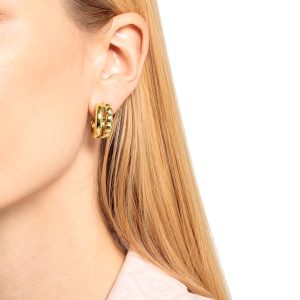 JOOP! Creolen aus Edelstahl für Damen, Ohrschmuck, Gold, Silber, Kommt in Schmuck Geschenk Box, Geschenkidee