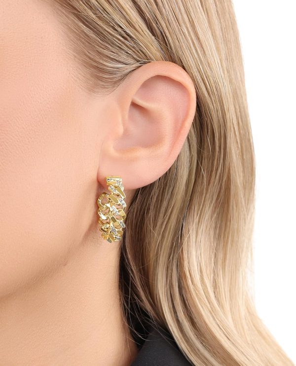 JOOP! Creolen aus Edelstahl für Damen, Ohrschmuck, Gold, Silber, Kommt in Schmuck Geschenk Box, Geschenkidee GOLD GLÄNZEND