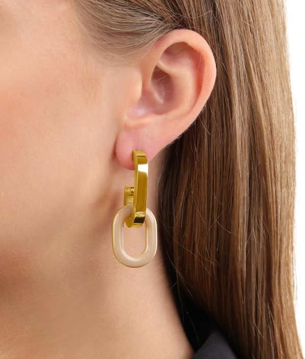 JOOP! Creolen aus Edelstahl für Damen, Ohrschmuck, Gold, Silber, Kommt in Schmuck Geschenk Box, Geschenkidee Baumeln