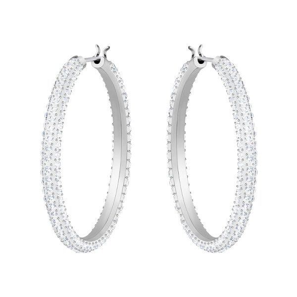 Swarovski Dextera Kollektion Kreolen Rhodiniert Weiß