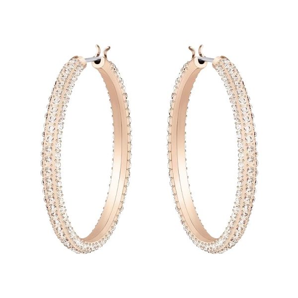 Swarovski Dextera Kollektion Kreolen Roségoldfarben plattiert Weiß