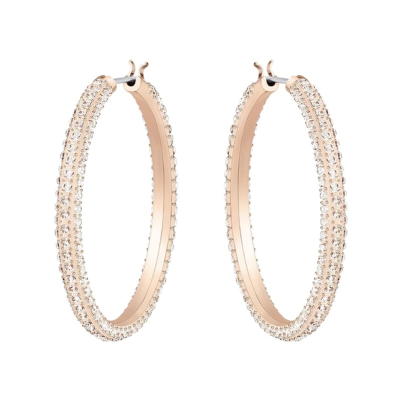 Swarovski Dextera Kollektion Kreolen Roségoldfarben plattiert Weiß