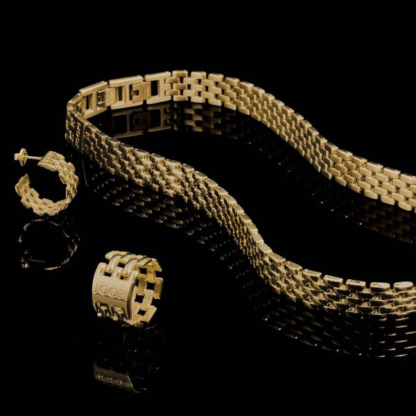JOOP! Halskette aus Edelstahl für Damen, Halsschmuck, teilw. mit IP-Vergoldung, Kommt in Schmuck Geschenk Box NETZ