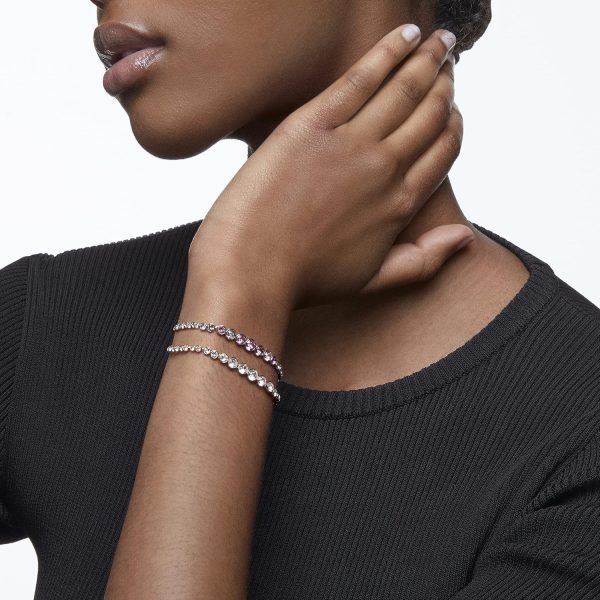 Swarovski Imber Emily Kollektion Tennis Armband (Amazon Exclusive) Roségoldfarben plattiert Weiß