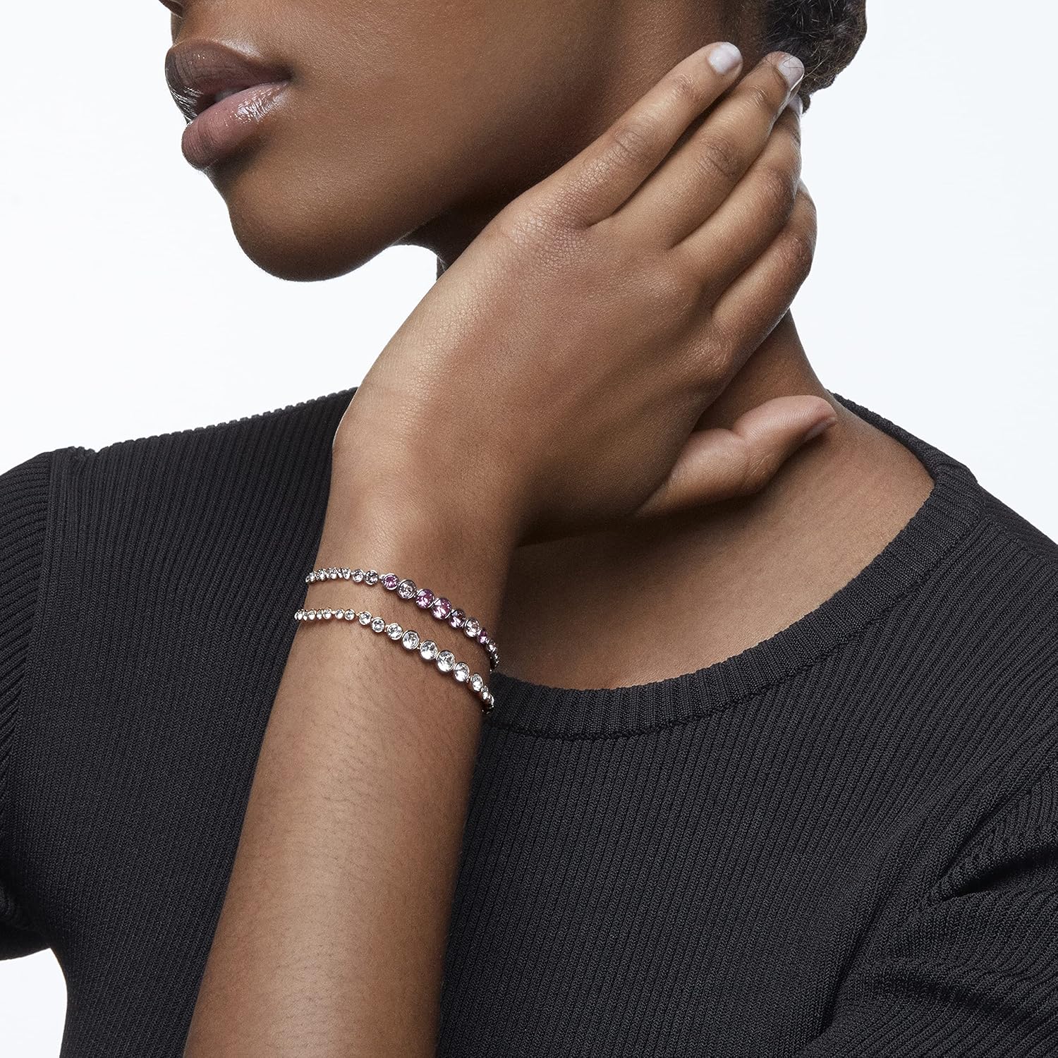 Swarovski Imber Emily Kollektion Tennis Armband (Amazon Exclusive) Roségoldfarben plattiert Weiß