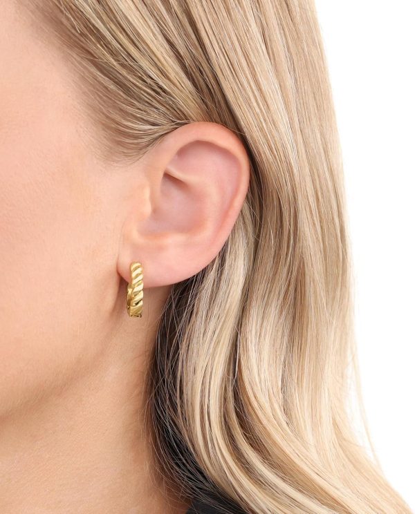 JOOP! Creolen aus Edelstahl für Damen, Ohrschmuck, Gold, Silber, Kommt in Schmuck Geschenk Box, Geschenkidee RUBIN